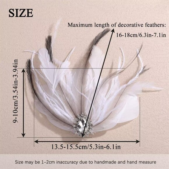 Flapper Feather Hair Clip main image 6